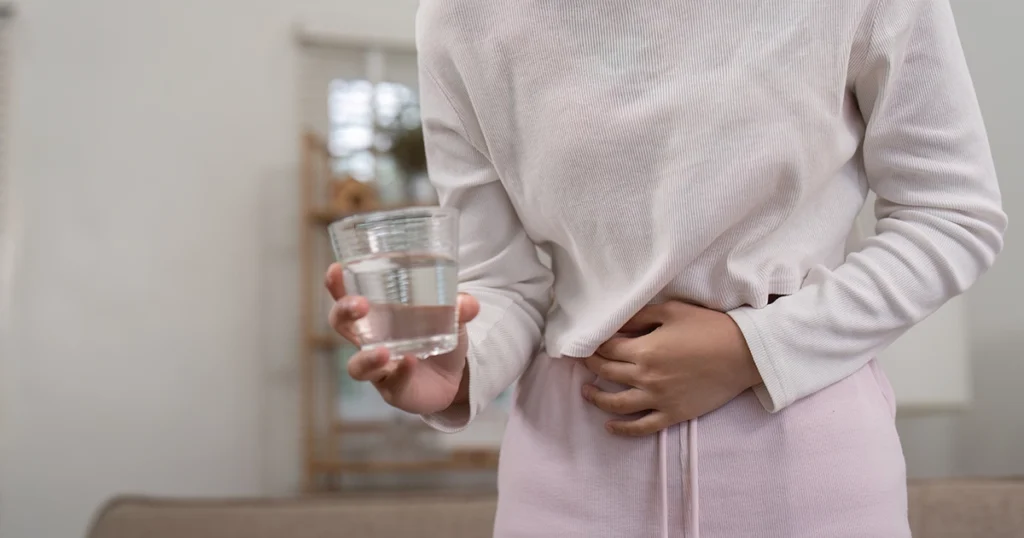 Dehydration leading to diarrhea symptoms.